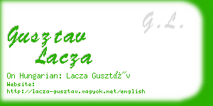 gusztav lacza business card